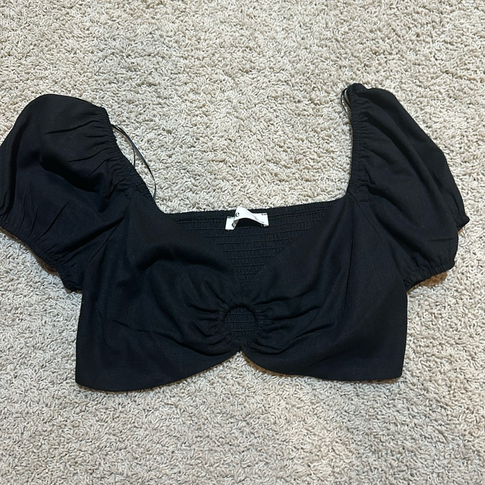 Elodie black crop top
